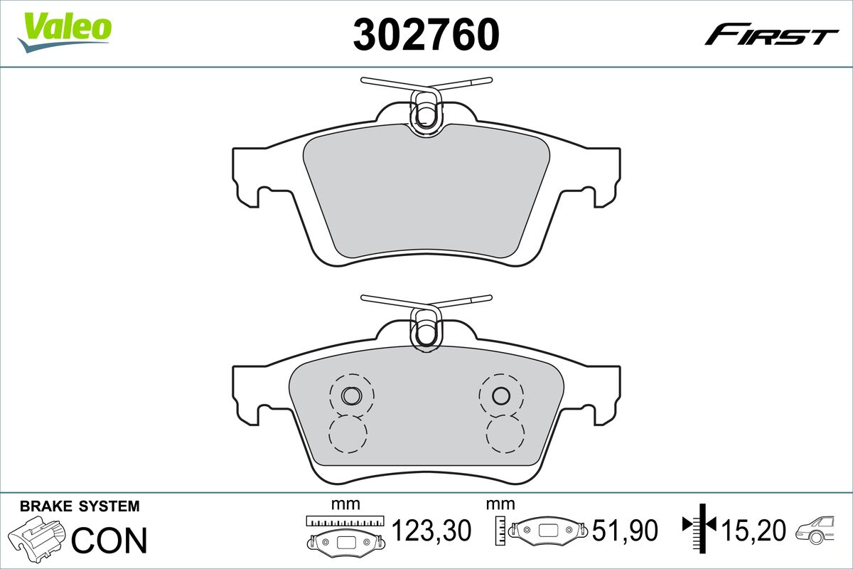 VALEO Fékbetét, mind 302760_VALEO